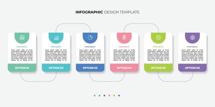 Modern Infographic label design template with icons and 6 options or steps. Can be used for process diagram, presentations, vector