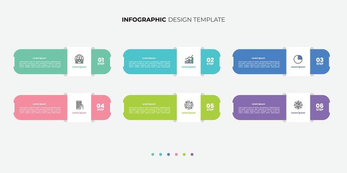 Modern Infographic label design template with icons and 6 options or steps. Can be used for process diagram, presentations, presentation creative vector