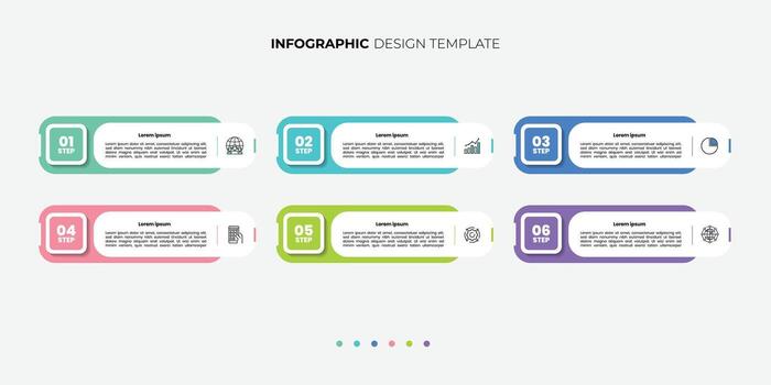 Modern Infographic label design template with icons and 6 options or steps. Can be used for process diagram, presentations, workflow layout, banner, vector