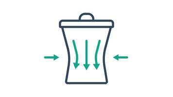 ridurre icona animazione. animato icona relazionato per zero sciupare. adatto per utente interfaccia, fornire visivo risposta e di più. looping animazione stile. alfa canale, trasparente sfondo video