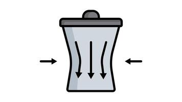 ridurre icona animazione. adatto per utente interfaccia, fornire visivo risposta e di più. looping animazione stile. alfa canale, trasparente sfondo video