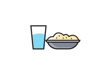 Mahlzeit Symbol Animation. animiert Symbol verbunden zu Lebensmittel. geeignet zum Benutzer Schnittstelle, zur Verfügung stellen visuell Feedback und mehr. Schleifen Animation Stil. Alpha Kanal, transparent Hintergrund video