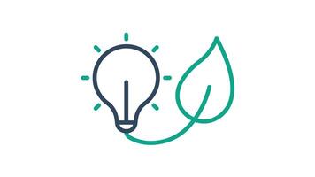 grön energi ikon animation. animerad ikon relaterad till hållbar. lämplig för användare gränssnitt, förse visuell respons och Mer. alfa kanal, transparent bakgrund video