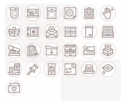 25 Regular Line Icons designed for Folder in Retina Ready Detail Enhanced format vector