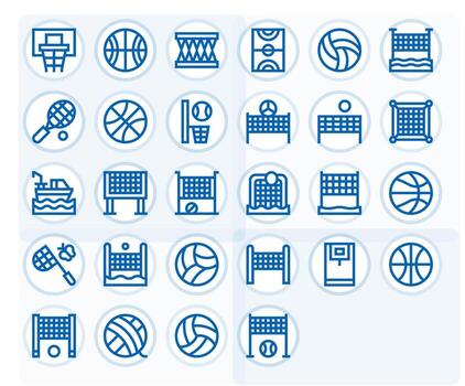 28 256x256 Pixel Optimized Icons for Net in Bold Line Theme vector