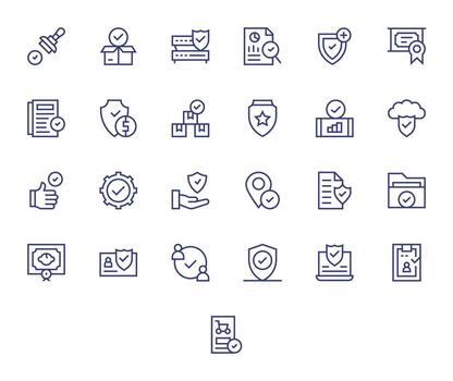 25 regular línea editable retina Listo íconos desde validado suite vector