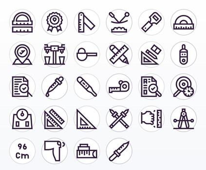 preciso icono caja de herramientas presentando 28 píxel Perfecto alto resolución negrita línea elementos vector