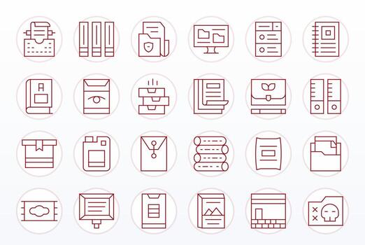 24 monitor Perfecto Delgado línea íconos diseñado para archivo interfaz vector