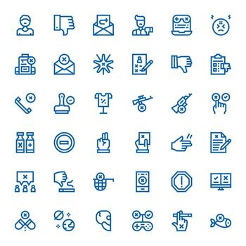 rechazar icono repositorio conteniendo 36 negrita línea alto resolución editable gráficos vector