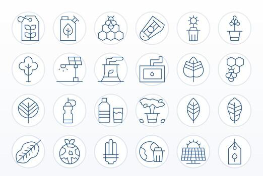 24 High Resolution Thin Line PIXEL Perfect Icons for EcoFriendly Projects vector