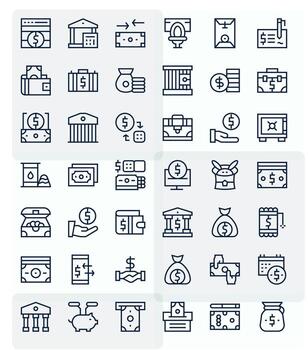 depositar icono repositorio conteniendo 42 regular línea alto resolución píxel alineado gráficos vector