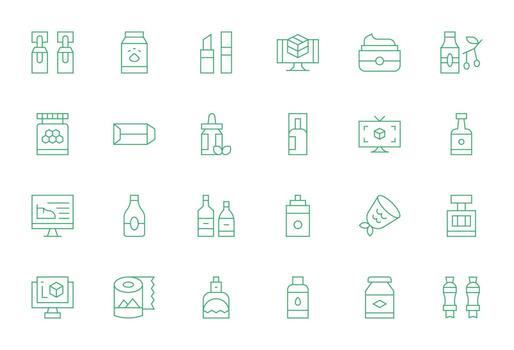 24 íconos para producto diseño presentando 256x256 píxel Perfecto Delgado línea gráficos vector