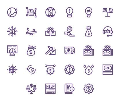 28 Bold Line Editable 128x128 Icons from Resources Suite vector