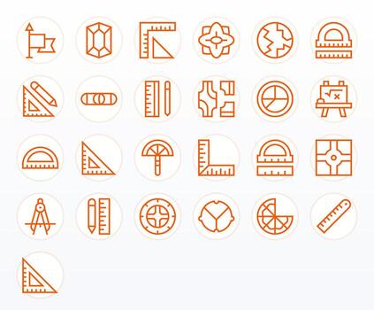 geometría icono repositorio conteniendo 25 regular línea 64 x 64 detalle mejorado gráficos vector