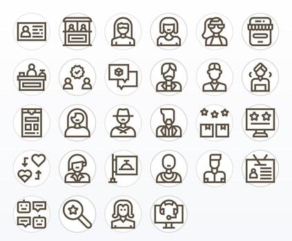 28 Bold Line Icons designed for Customer in 64x64 Display Perfect format vector
