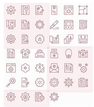 40 Thin Line Icons designed for Modify in High Resolution Detail Enhanced format vector
