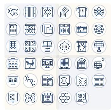 35 regular línea íconos diseñado para cuadrícula en alto resolución píxel alineado formato vector