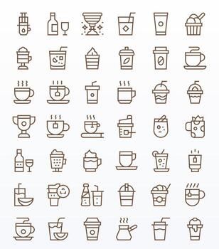 42 Regular Line Display Perfect High Resolution Icons from Cup Suite vector