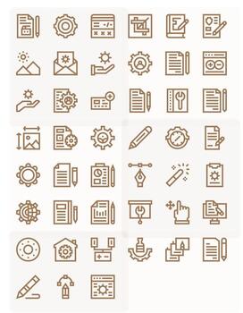 Modify Icon Repository containing 45 Bold Line Retina Ready Pixel Optimized graphics vector