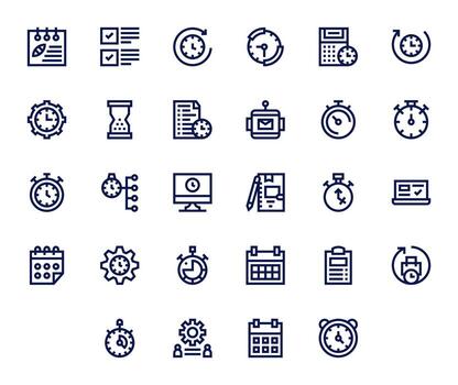 Task Management Icon Repository containing 28 Bold Line 64x64 Display Perfect graphics vector