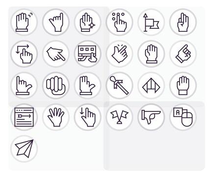 25 Icons for Pointer featuring 128x128 Editable Regular Line Graphics vector