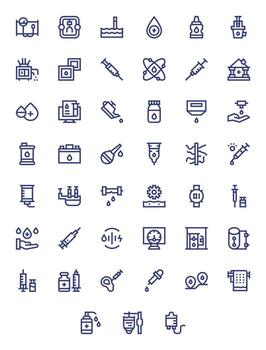 Fluid Icon Repository containing 45 Bold Line Retina Ready Editable graphics vector