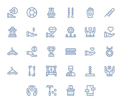 28 Display Perfect 128x128 Icons for Support System in elegant Bold Line design vector