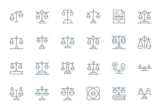 Thin Line Display Perfect Icons from Fairness Set with 24 High Resolution Icons vector