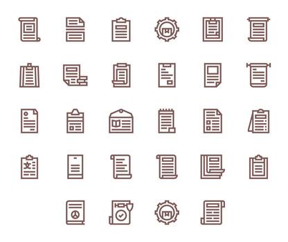 Guidelines Design Icons featuring 28 Pixel Aligned Bold Line Style vector