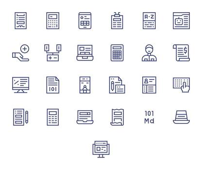 25 Regular Line Display Perfect Vectors for Data Entry Theme
