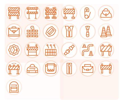 25 Regular Line Display Perfect Icons tailored for Closure 128x128 interface vector