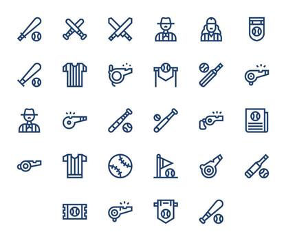 Umpire Graphics featuring 28 Bold Line Pixel Optimized High Resolution Designs vector