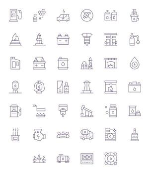 Fuel Icon Repository containing 40 Thin Line 256x256 Pixel Optimized graphics vector