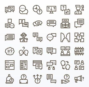 Question Icon Repository containing 36 Bold Line 128x128 Pixel Aligned graphics vector