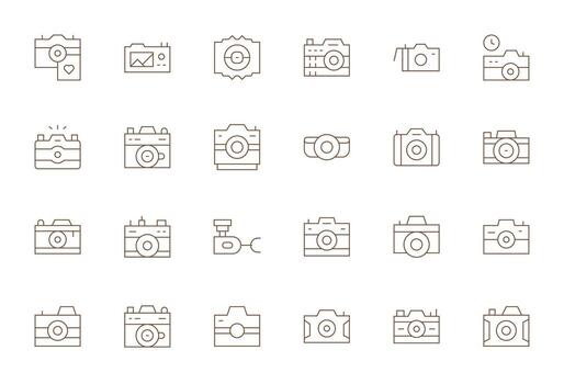 Snapshot Icon Toolkit featuring 24 PIXEL Perfect 256x256 Thin Line elements vector
