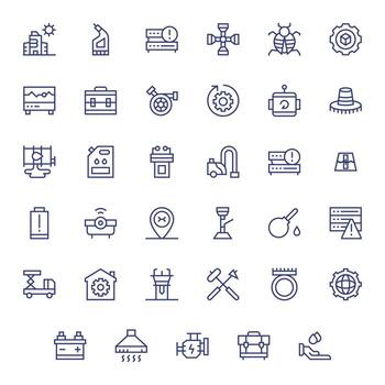 Regular Line Display Perfect Icons from Maintenance Set with 35 128x128 Icons vector