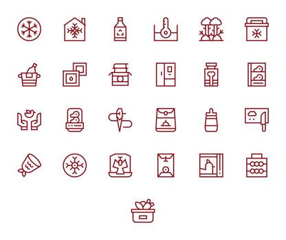 25 Icons for Preservation featuring High Resolution Pixel Optimized Regular Line Graphics vector