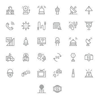 32 íconos para señal optimizado en píxel Perfecto 256x256 Delgado línea resolución vector