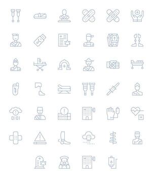 40 256x256 Delgado línea íconos optimizado para recuperación detalle mejorado monitor vector