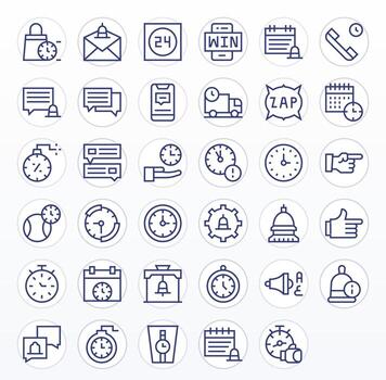 rápido diseño íconos presentando 35 píxel alineado regular línea estilo vector