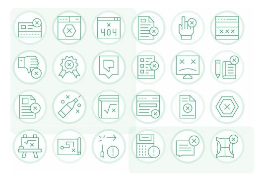 Incorrect Ultimate Package with 24 64x64 Thin Line Editable Icons vector