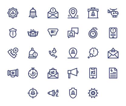 urgente alto resolución icono paquete con 28 negrita línea píxel optimizado elementos vector