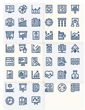 45 Bold Line Editable High Resolution Icons from Chart Suite vector
