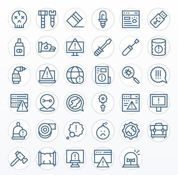 35 Display Perfect Icons themed around Fix in 64x64 Regular Line format vector