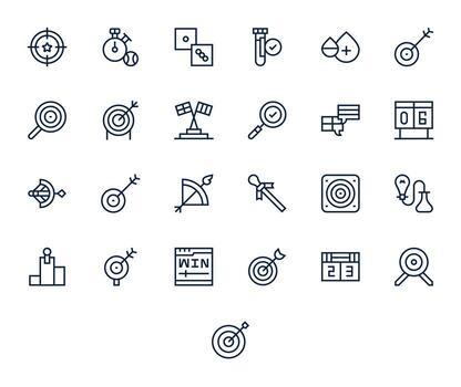 25 Icons for Result optimized in Pixel Optimized 64x64 Regular Line resolution vector