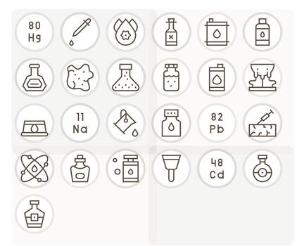 25 Regular Line Icons designed for Substance in Retina Ready PIXEL Perfect format vector