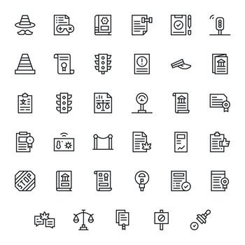 regular línea píxel optimizado íconos desde regulación conjunto con 35 alto resolución íconos vector