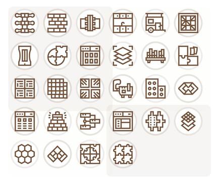 28 negrita línea detalle mejorado íconos a la medida para modular alto resolución interfaz vector