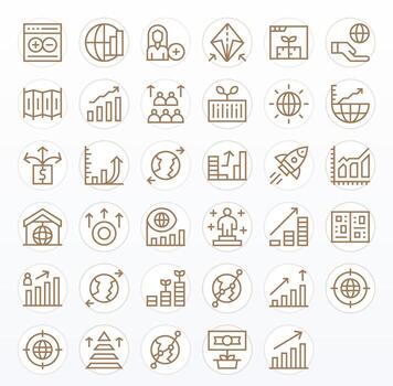 35 Display Perfect Regular Line Icons designed for Expansion Interface vector