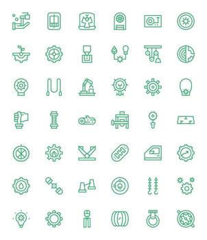 42 regular línea monitor Perfecto íconos para mecanismo gráficos vector